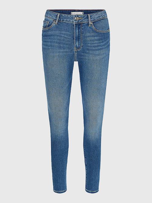 Tommy Hilfiger Curve Harlem High Rise Super Skinny TH Flex Jeans Dames Denim | TH605JEK