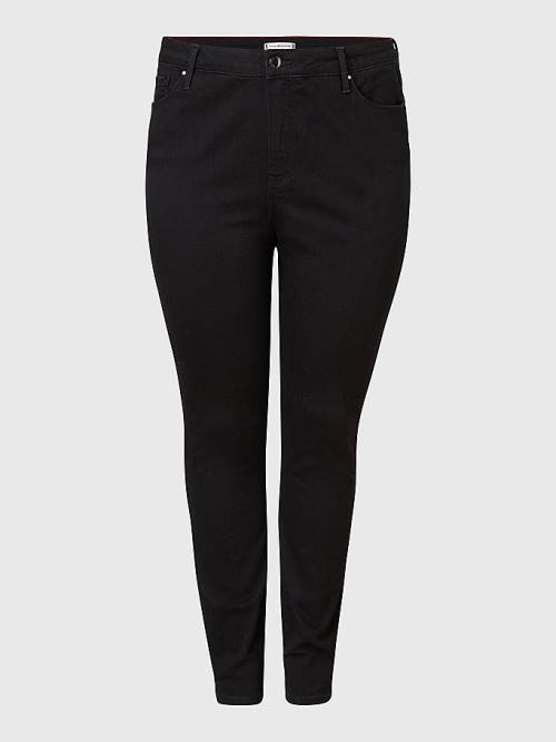 Tommy Hilfiger Curve Harlem High Rise Ultra Skinny Black Jeans Dames Zwart | TH275DSN