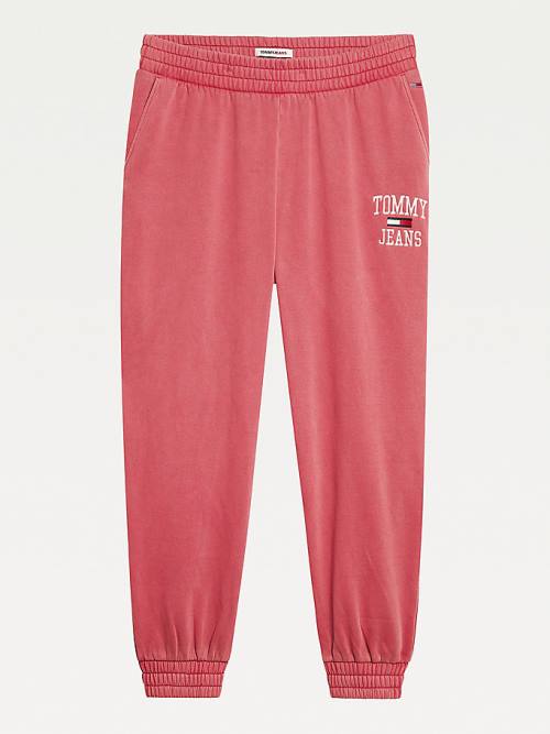 Tommy Hilfiger Curve Logo Relaxed Joggers Broek Dames Rood | TH258OZK