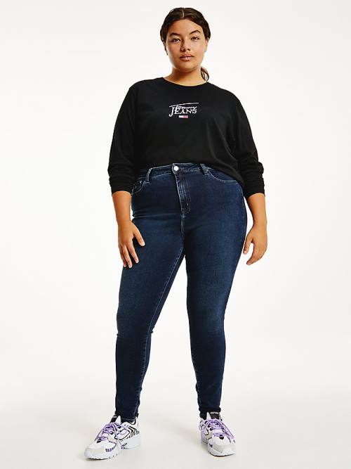 Tommy Hilfiger Curve Melany Ultra-High Rise Super-Skinny Power Stretch Jeans Dames Denim | TH106GUK