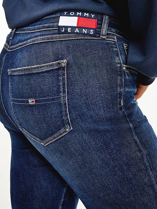 Tommy Hilfiger Curve Melany Ultra High Rise Super Skinny Distressed Jeans Dames Denim | TH592DPJ