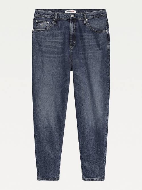 Tommy Hilfiger Curve Mom Ultra High Rise Tapered Faded Jeans Dames Denim | TH035OBT