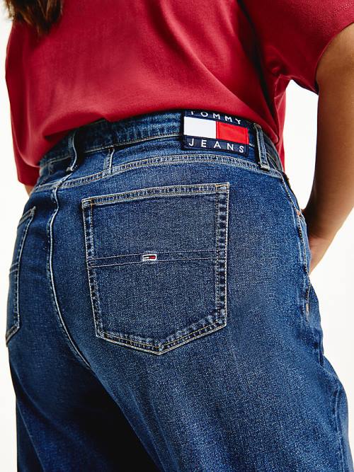 Tommy Hilfiger Curve Mom Ultra High Rise Tapered Jeans Dames Denim | TH302OHR