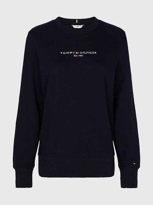 Tommy Hilfiger Curve Organic Katoenen Sweatshirts Dames Blauw | TH079YTH