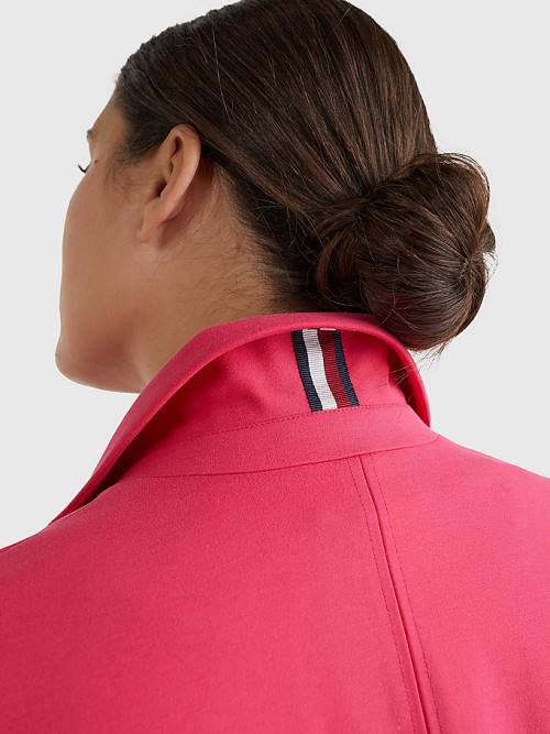 Tommy Hilfiger Curve Punto Milano Double Breasted Blazer Dames Roze | TH578YCX