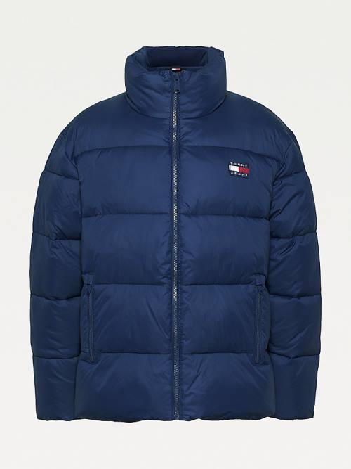 Tommy Hilfiger Curve Recycled Nylon Puffer Jassen Dames Blauw | TH967BDX