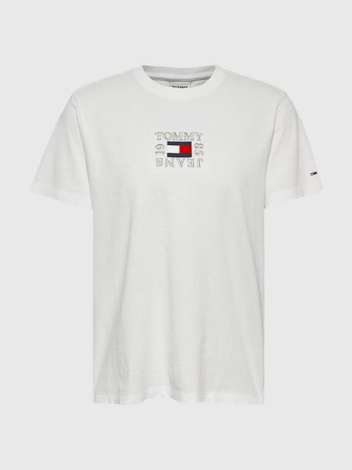 Tommy Hilfiger Curve Relaxed Organic Katoenen T-shirts Dames Wit | TH568FUZ