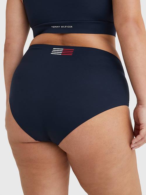 Tommy Hilfiger Curve TH Flex Bikini Bottoms Zwemkleding Dames Blauw | TH829ICX