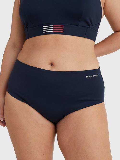 Tommy Hilfiger Curve TH Flex Bikini Bottoms Zwemkleding Dames Blauw | TH829ICX