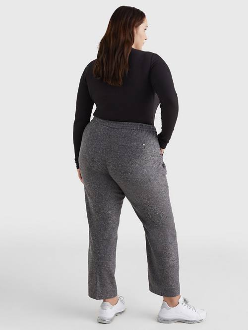 Tommy Hilfiger Curve Tapered Pull-On Broek Dames Grijs | TH912MEZ