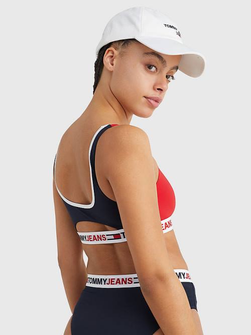 Tommy Hilfiger Cutout Detail Bikini Bralette Zwemkleding Dames Rood | TH832NUP