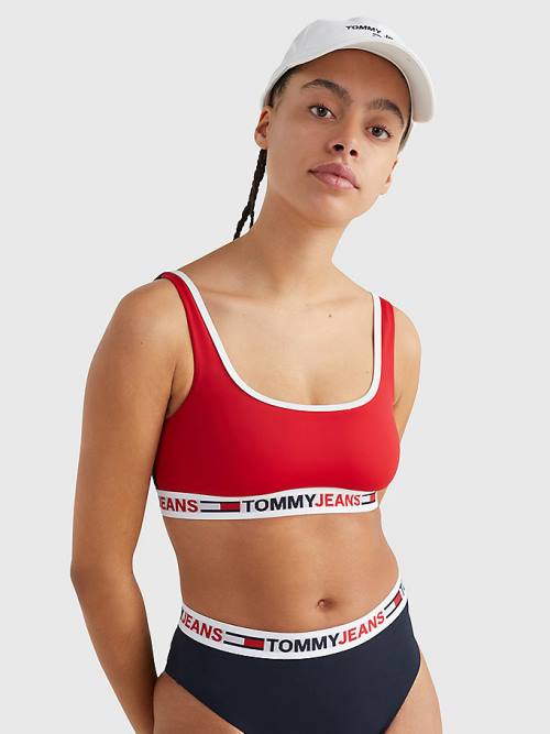 Tommy Hilfiger Cutout Detail Bikini Bralette Zwemkleding Dames Rood | TH832NUP