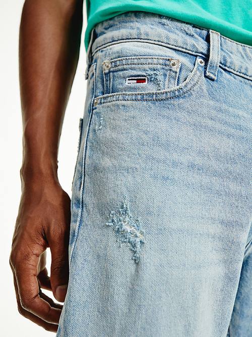 Tommy Hilfiger Dad Tapered Distressed Jeans Heren Denim | TH063WLB