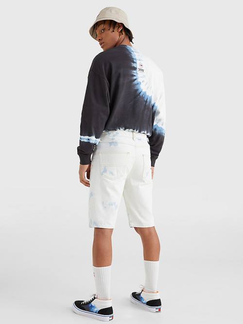 Tommy Hilfiger Dad Tie-Dye Denim Korte Broek Heren Denim | TH957KPF