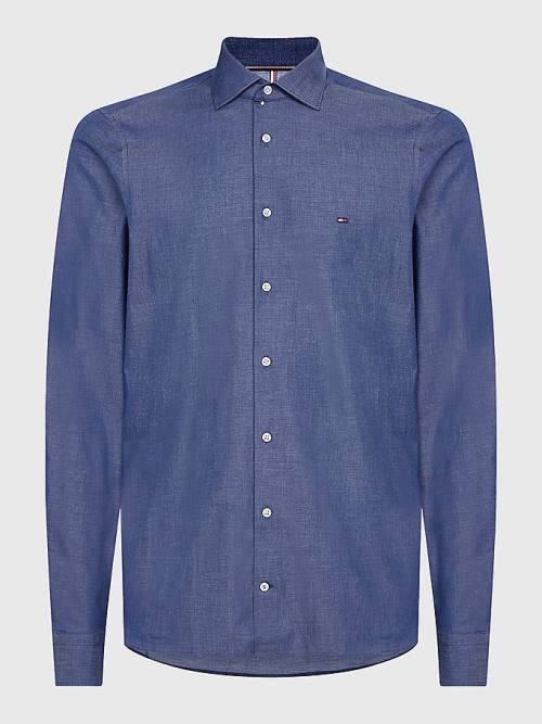 Tommy Hilfiger Denim Slim Fit Overhemd Heren Blauw | TH749LDZ