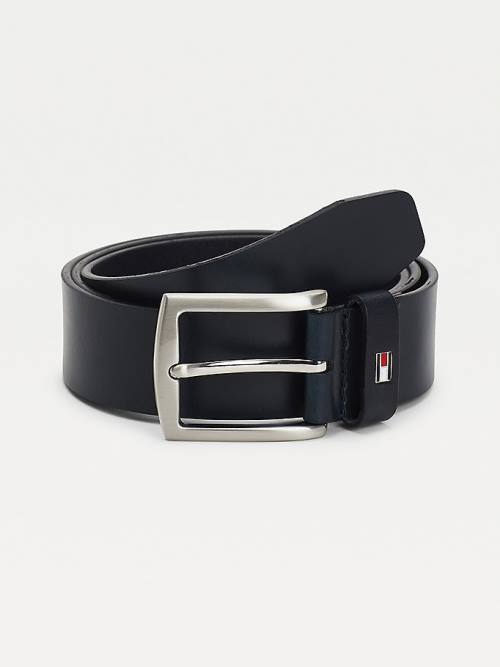 Tommy Hilfiger Denton Leren Riemen Heren Blauw | TH601OVK