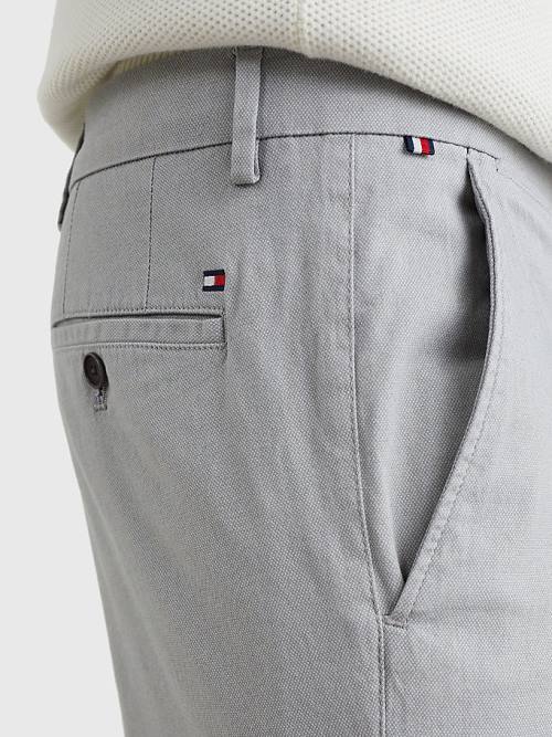 Tommy Hilfiger Denton Printed Straight Fit Broek Heren Grijs | TH630IRF