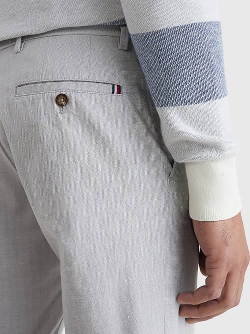 Tommy Hilfiger Denton Straight Check Broek Heren Grijs | TH125LBF