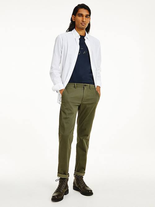 Tommy Hilfiger Denton Straight Fit Broek Heren Khaki | TH480YCB