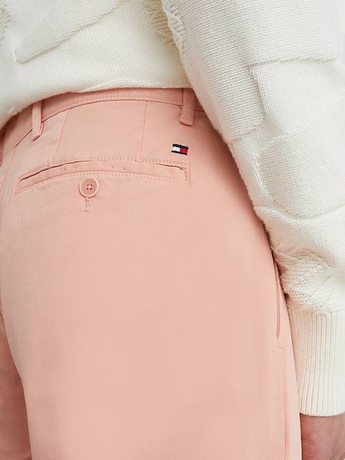 Tommy Hilfiger Denton Straight Fit Satin Chinos Broek Heren Oranje | TH586NMA