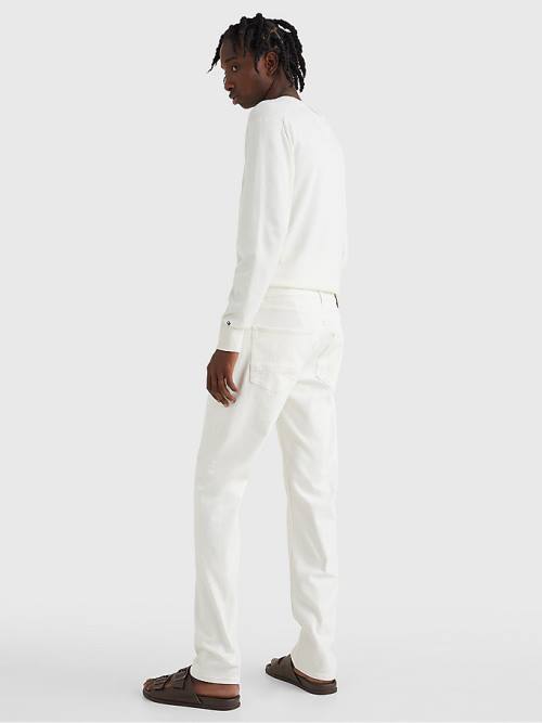 Tommy Hilfiger Denton Straight White Jeans Heren Denim | TH784PEM