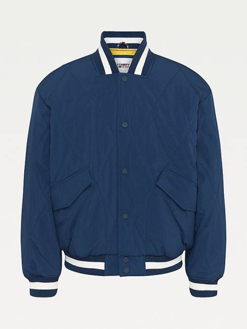 Tommy Hilfiger Diamond Quilted Bomber Jassen Heren Blauw | TH970ZHT