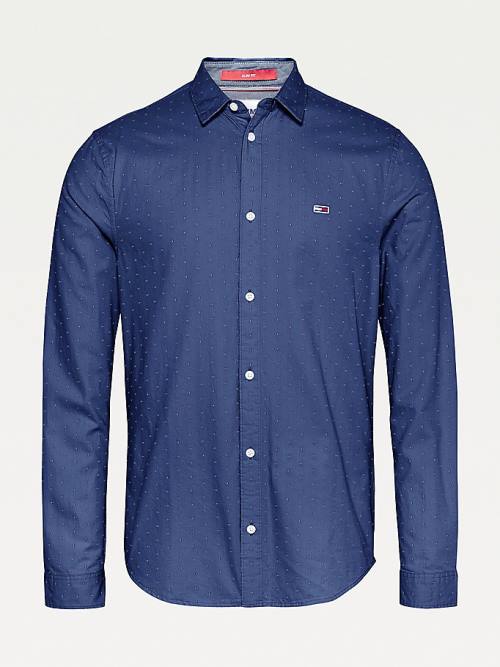 Tommy Hilfiger Dobby Twill Overhemd Heren Blauw | TH745WOZ