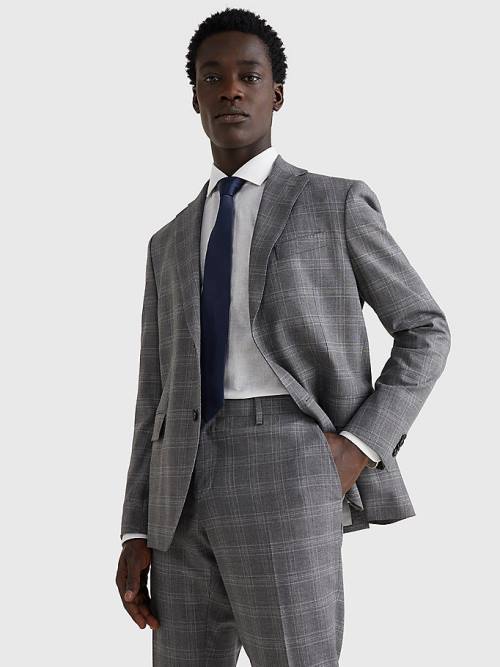 Tommy Hilfiger Dotted Check Blazer Heren Grijs | TH165JXU