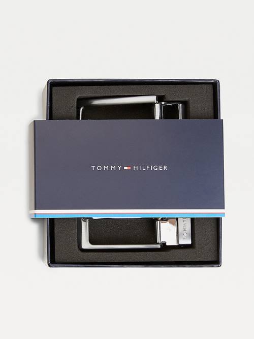 Tommy Hilfiger Double Gesp Gift Box Riemen Heren Zwart | TH485WJB