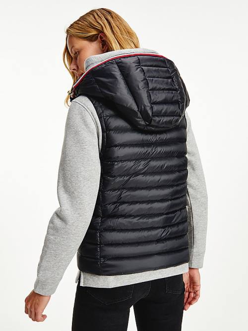 Tommy Hilfiger Down-Filled Quilted Vest Jassen Dames Zwart | TH158ZAC