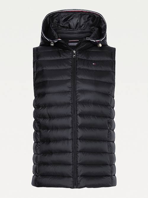 Tommy Hilfiger Down-Filled Quilted Vest Jassen Dames Zwart | TH158ZAC