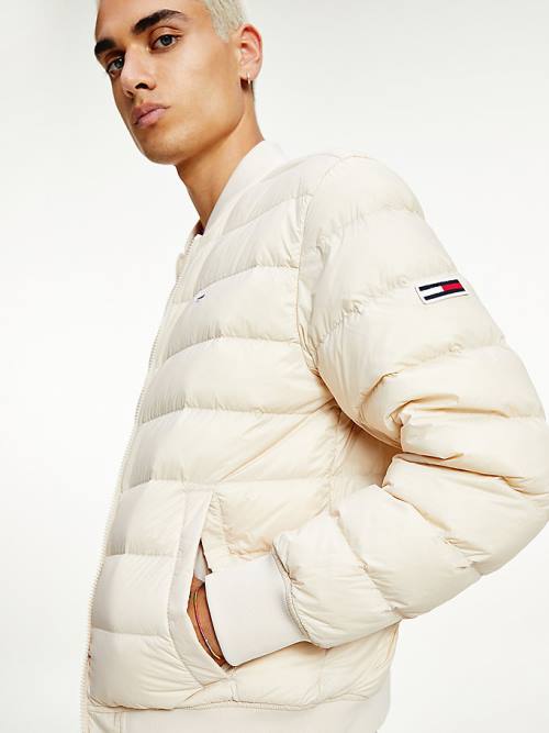 Tommy Hilfiger Down Recycled Quilted Bomber Jassen Heren Beige | TH941WCB