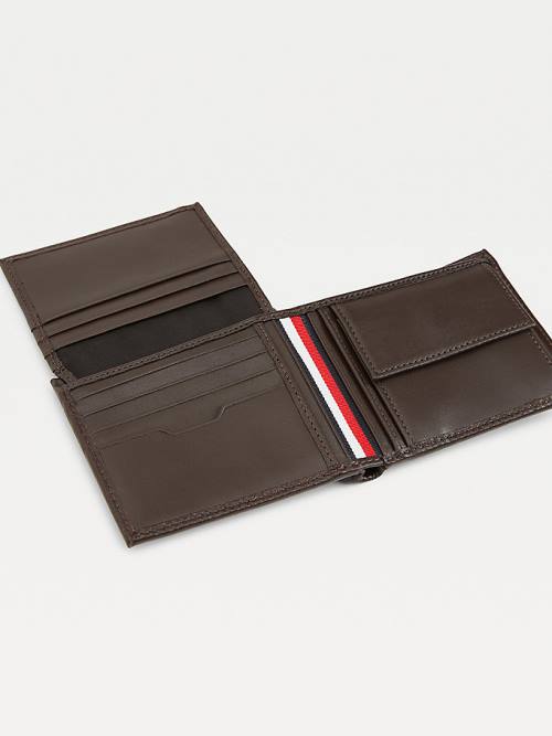 Tommy Hilfiger Downtown Leren Bifold Portefeuille Heren Bruin | TH812AYZ