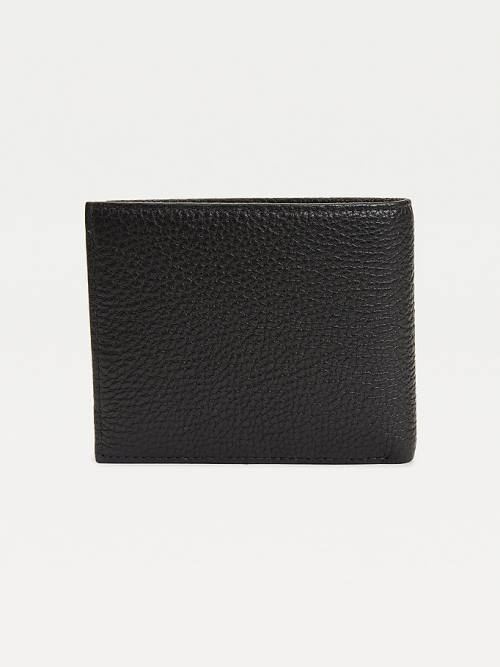 Tommy Hilfiger Downtown Leren Bifold Portefeuille Heren Zwart | TH981LXW