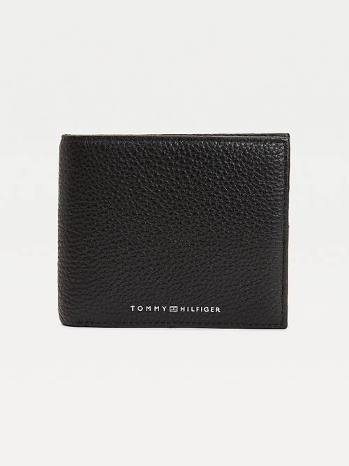 Tommy Hilfiger Downtown Leren Bifold Portefeuille Heren Zwart | TH981LXW