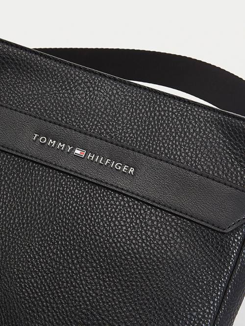 Tommy Hilfiger Downtown Pebble Grain Crossover Tassen Heren Zwart | TH541FUL