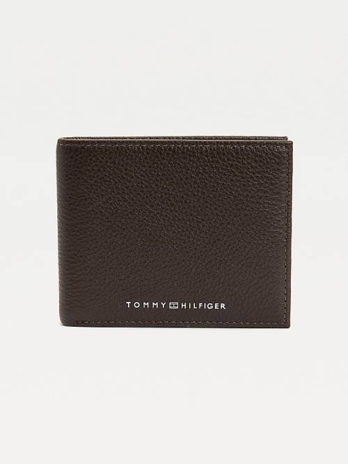 Tommy Hilfiger Downtown Small Leren Card Portefeuille Heren Bruin | TH094ZRJ