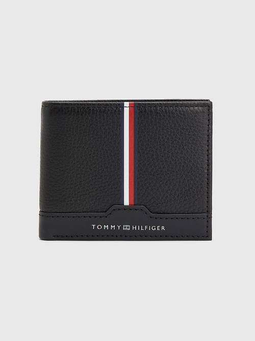 Tommy Hilfiger Downtown Small Leren Portefeuille Heren Zwart | TH840ORJ