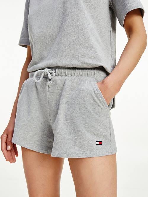 Tommy Hilfiger Drawstring Jersey Korte Broek Dames Grijs | TH934XYR