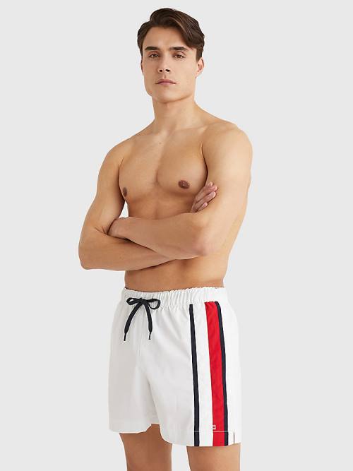 Tommy Hilfiger Drawstring Mid Length Shorts Zwemkleding Heren Wit | TH164BPN