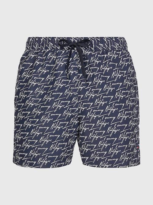 Tommy Hilfiger Drawstring Mid Length Shorts Zwemkleding Heren Blauw | TH603WOM