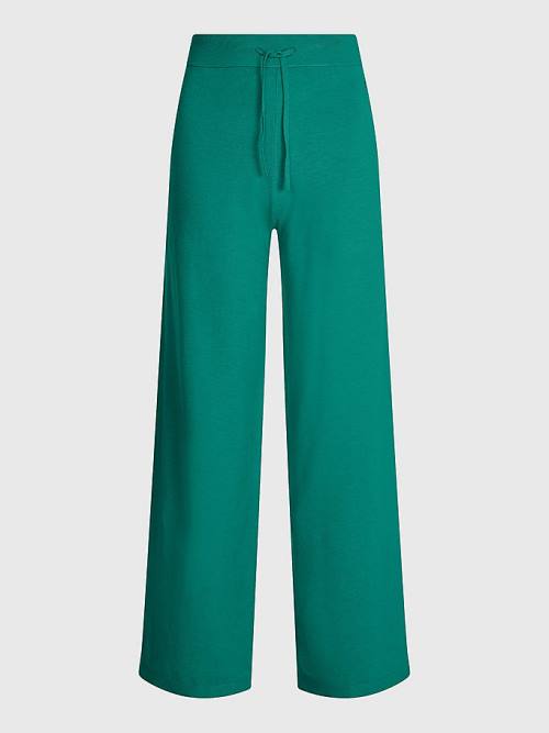 Tommy Hilfiger Drawstring Taille Brede Leg Broek Dames Groen | TH325FOP