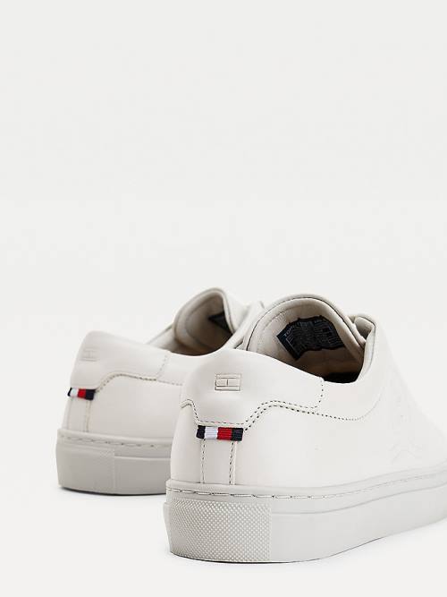 Tommy Hilfiger Elevated Crest Leren Sneakers Dames Grijs | TH269GCV