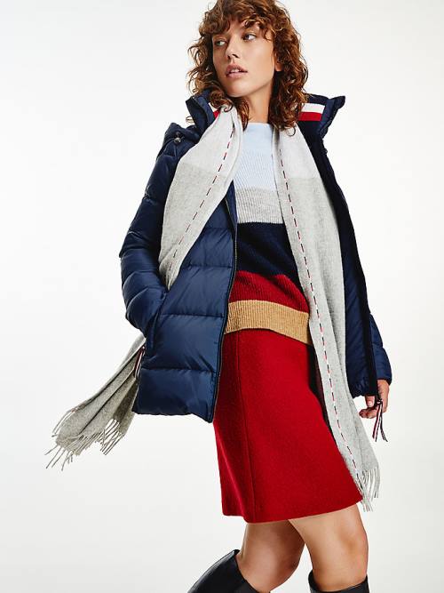 Tommy Hilfiger Elevated Gradient Wool Sjaals Dames Grijs | TH248EJP