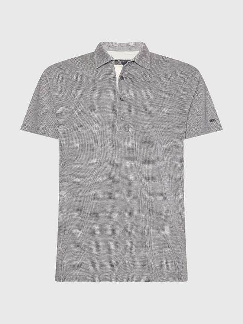 Tommy Hilfiger Elevated Honeycomb Poloshirt Heren Grijs | TH925XET