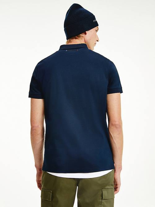 Tommy Hilfiger Elevated Interlock Slim Fit Poloshirt Heren Blauw | TH283XDZ