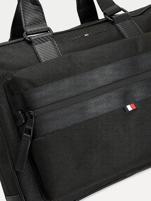 Tommy Hilfiger Elevated Modern Computer Tassen Heren Zwart | TH407ERM