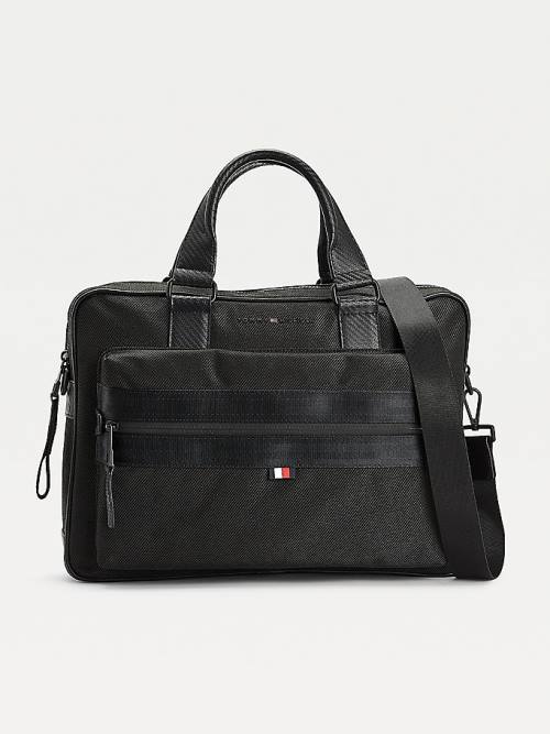 Tommy Hilfiger Elevated Modern Computer Tassen Heren Zwart | TH407ERM