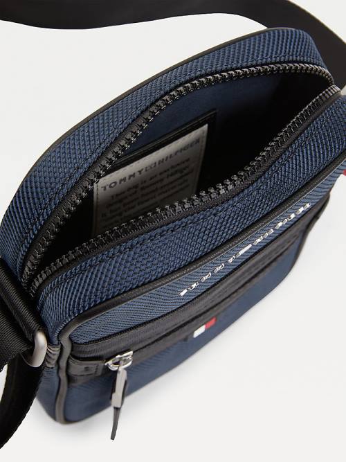 Tommy Hilfiger Elevated Modern Small Reporter Tassen Heren Blauw | TH854XZG