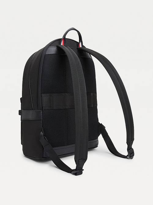 Tommy Hilfiger Elevated Modern Webbing Detail Backpack Tassen Heren Zwart | TH963YMH